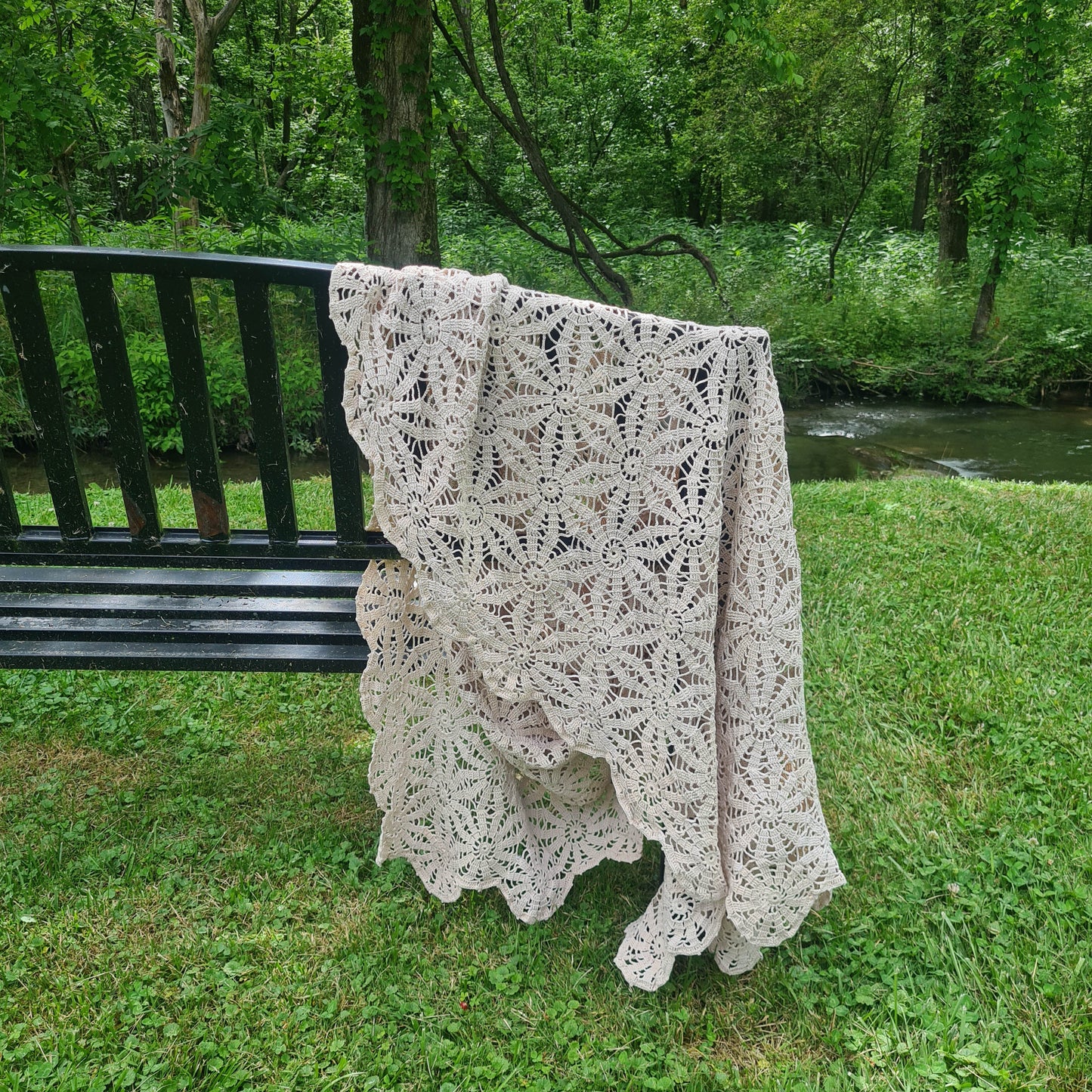 Vintage Crochet Throw