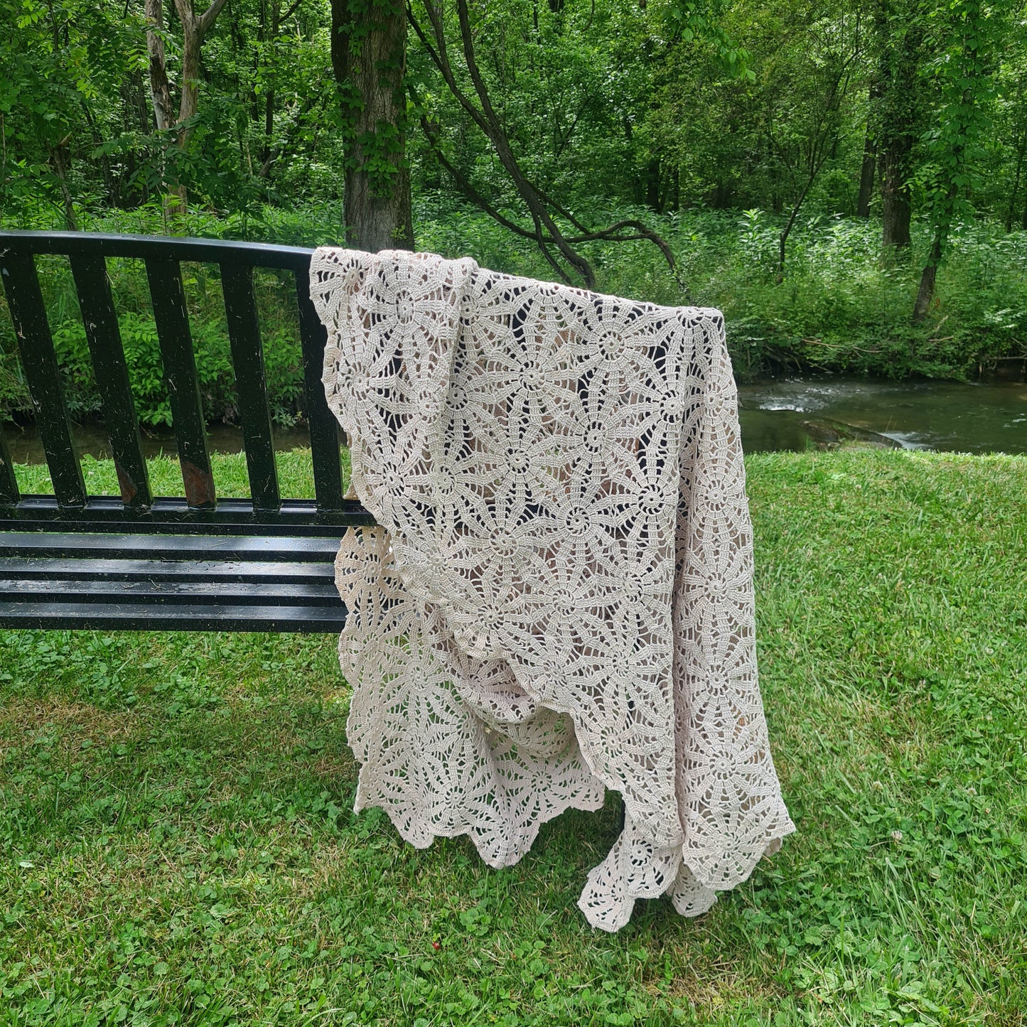 Vintage Crochet Throw