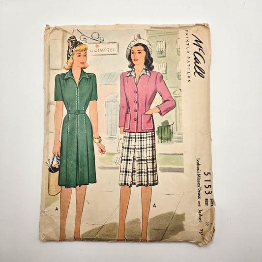 McCall 5153 | Size 12 | 1943 Sewing Pattern