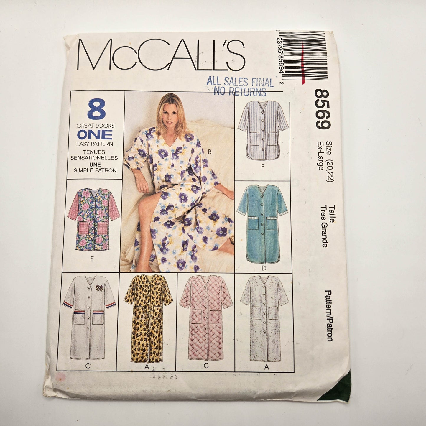 McCall's 8569 | Sizes 20-22 | Sewing Pattern