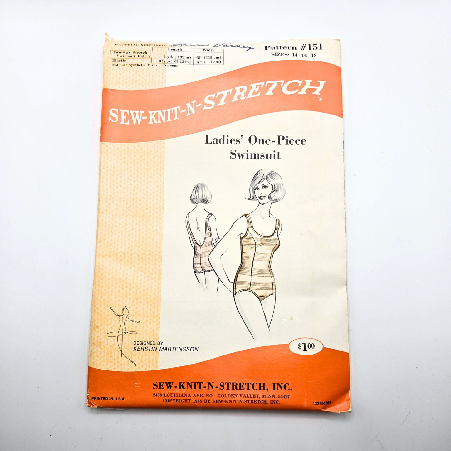 Sew-Knit-N-Stretch #151 | Sizes 14-16-18 | Sewing Pattern