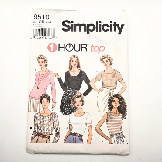 Simplicity 9510 | Sizes L, XL | Sewing Pattern